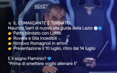 Calciomercato Lazio: Rivoluzione Sarri, nessuno parte, solo rinforzi