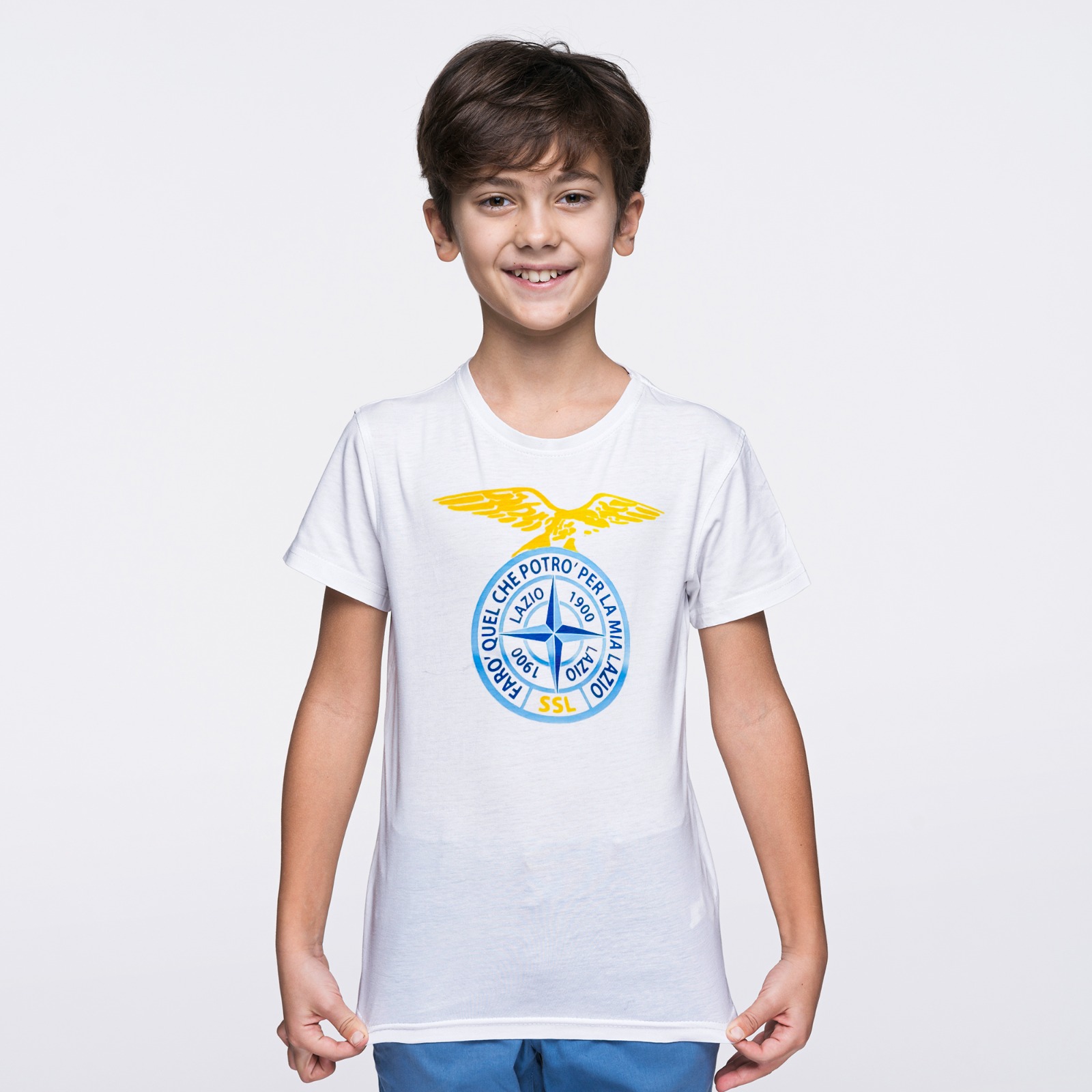 t-shirt farò quello che potrò per la mia Lazio bambino bianca