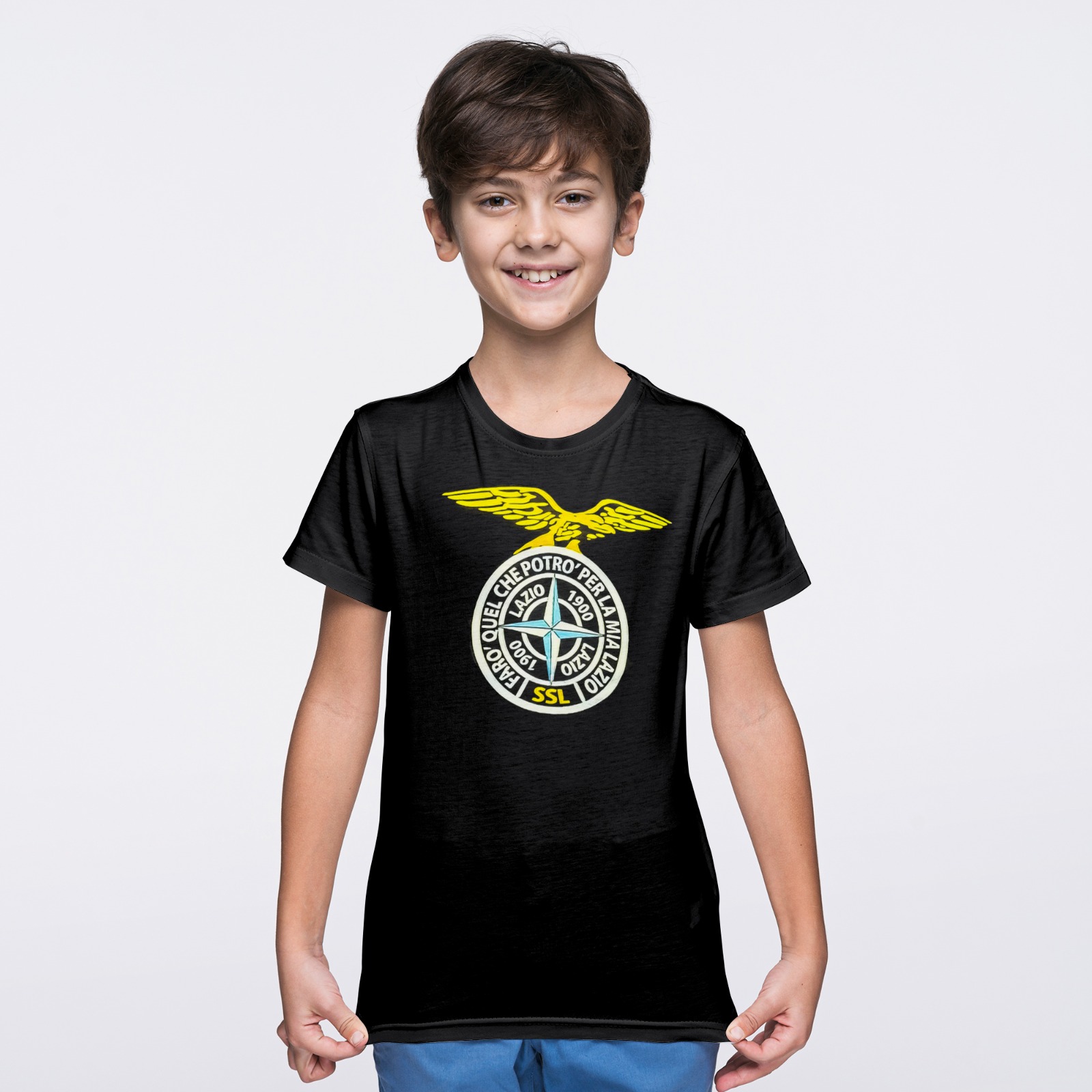 t-shirt farò quello che potrò per la mia lazio bambino blu