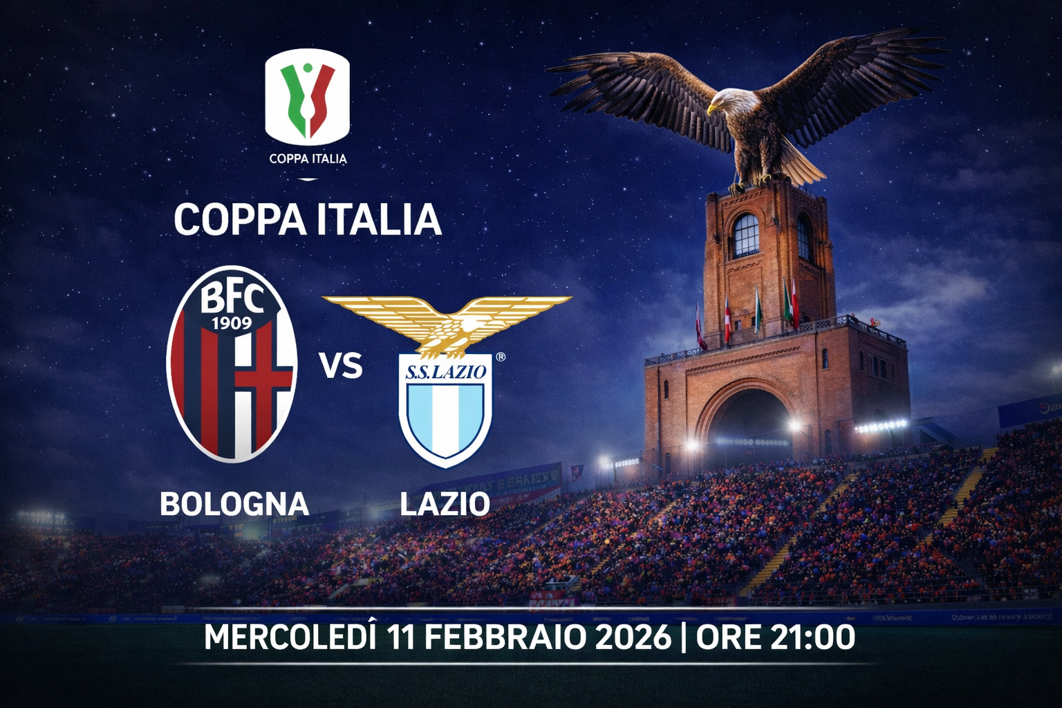 Lazio al Dall’Ara: obiettivo Coppa Italia, cuore e determinazione