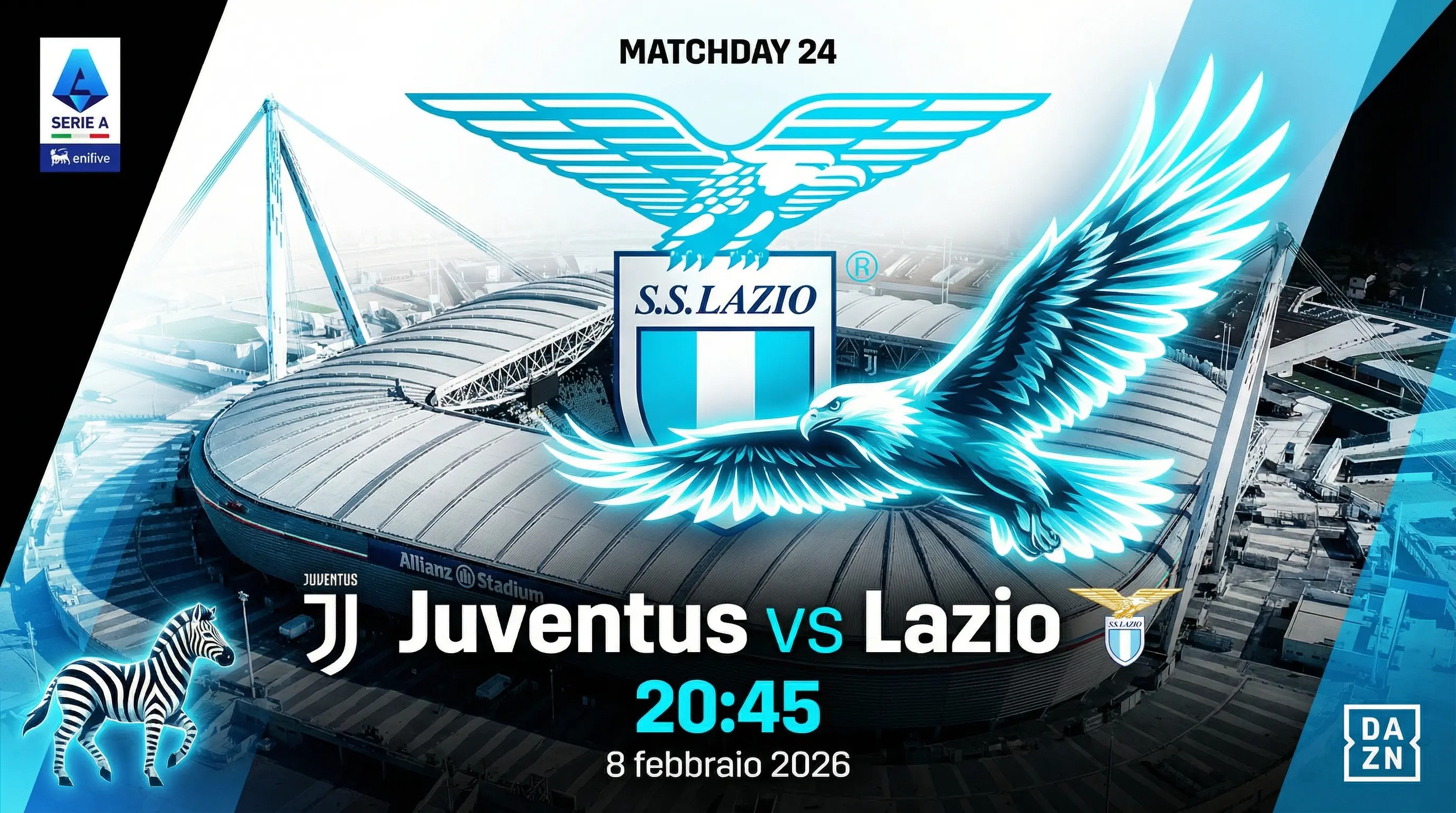 Allianz sotto pressione: la Lazio sfida la roccaforte Juventus