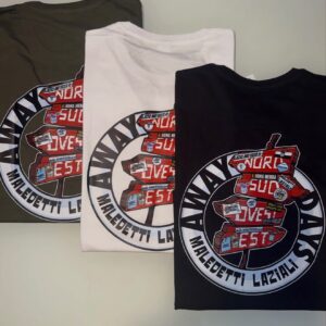 tshirt maledetti laziali "away days"