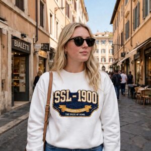 felpa "ssl 1900" bianca